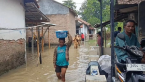 Badan Penanggulangan Bencana Daerah (BPBD) Kabupaten Cirebon mencatat banjir merendam 24 desa dan kelurahan di delapan kecamatan, pada Selasa (23/12/2025) sore.