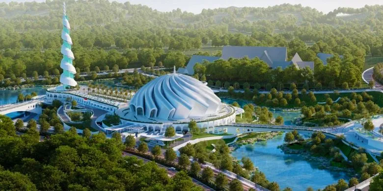 Wakil Presiden Gibran Rakabuming Raka melakukan peninjauan ke Ibu Kota Nusantara (IKN), Kalimantan Timur, untuk melihat langsung perkembangan pembangunan Masjid Negara IKN.