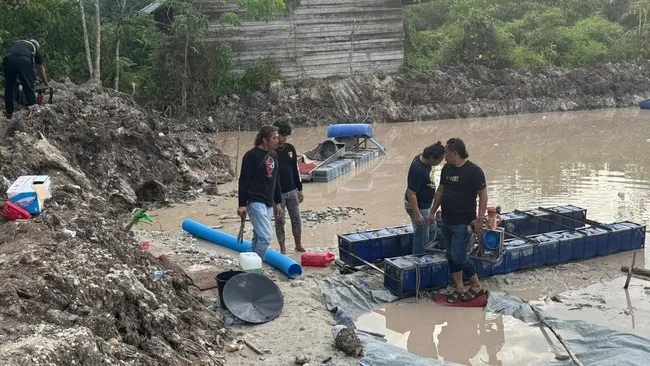 Aparat Temukan 48 Tambang Emas Ilegal di Kuantan Tengah